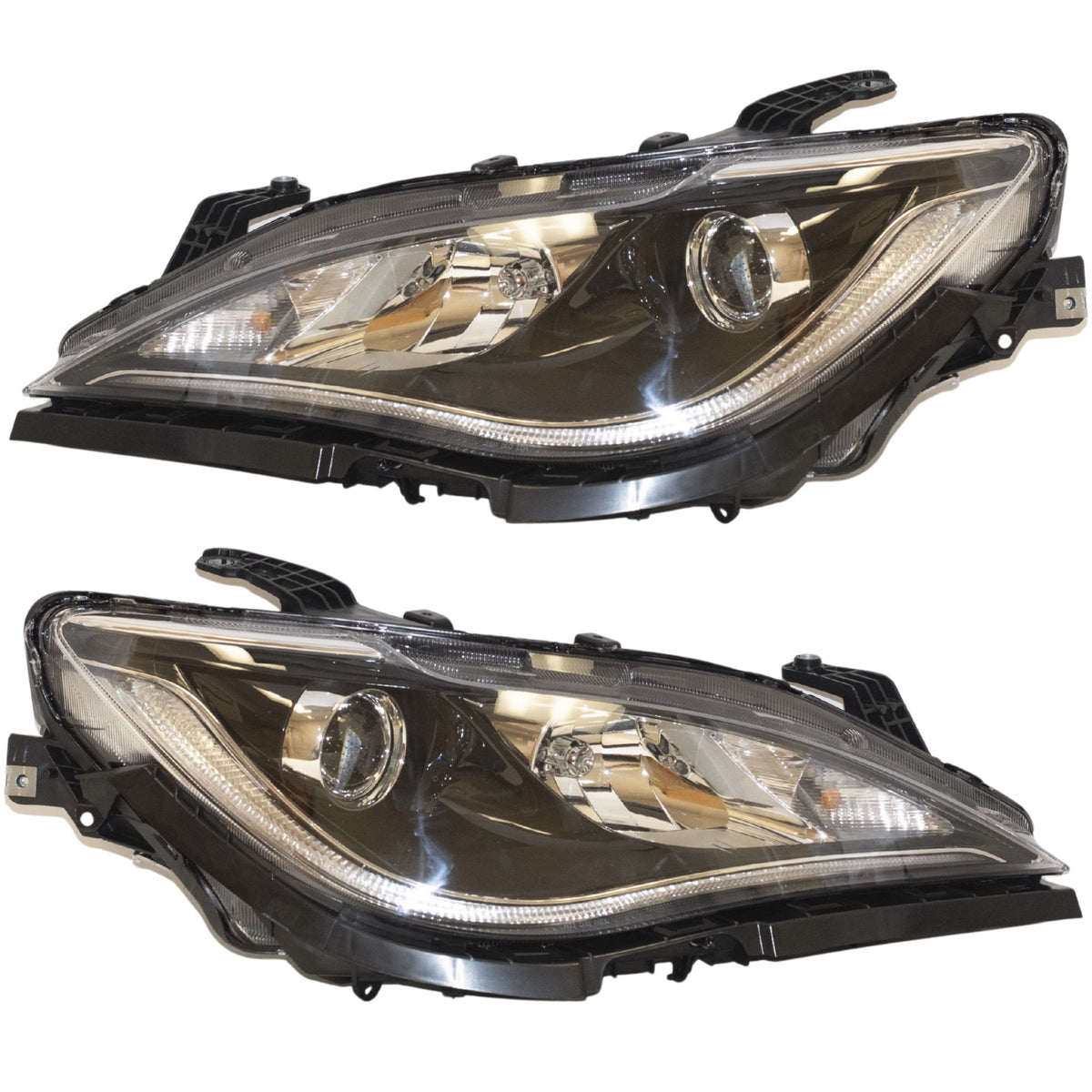 Headlight for 2017-2020 Pacifica Quad w/ Chrome Bezel w/o DRL for 2020 Voyager 68228947AI Set CH2518153