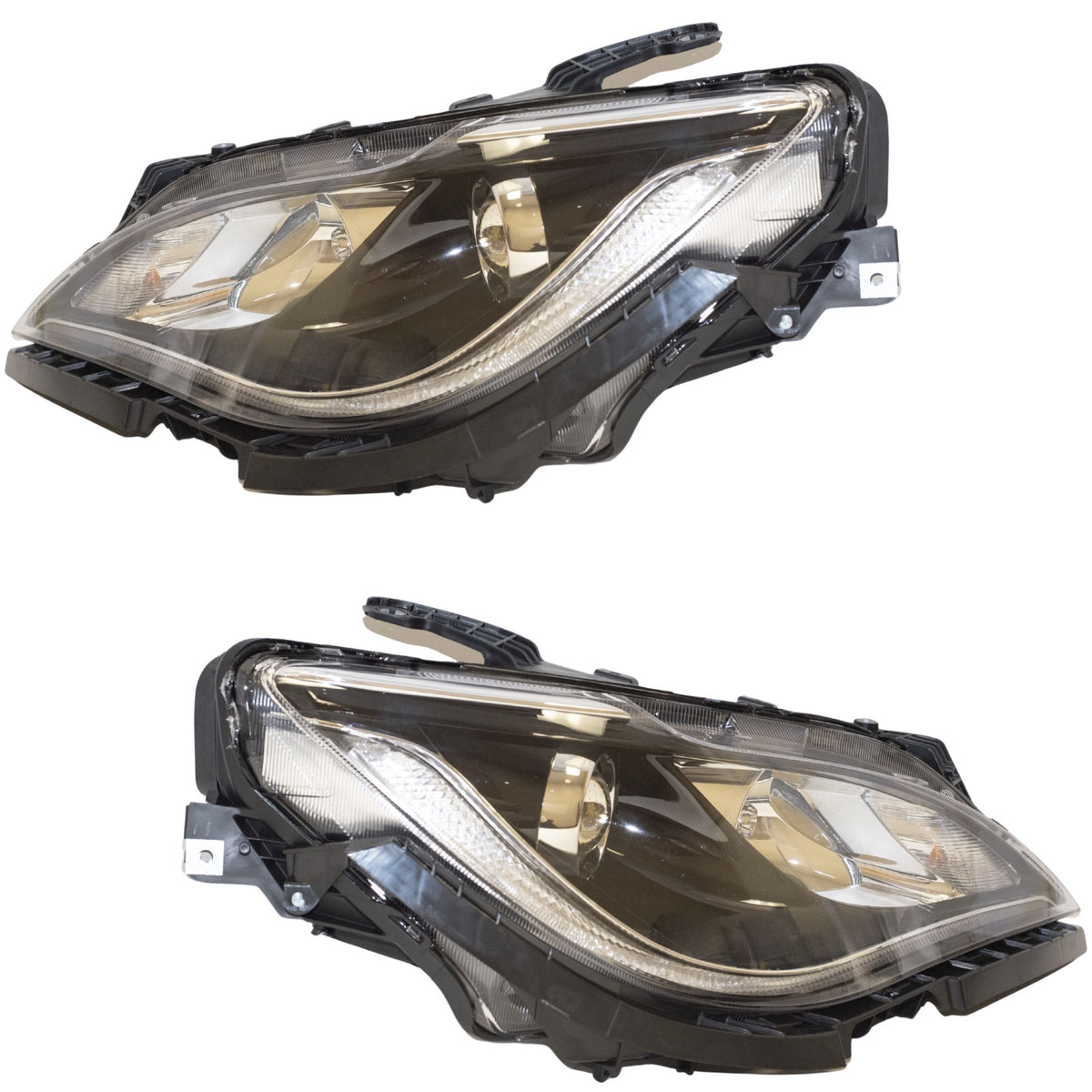Headlight for 2017-2020 Pacifica Quad w/ Chrome Bezel w/o DRL for 2020 Voyager 68228947AI Set CH2518153