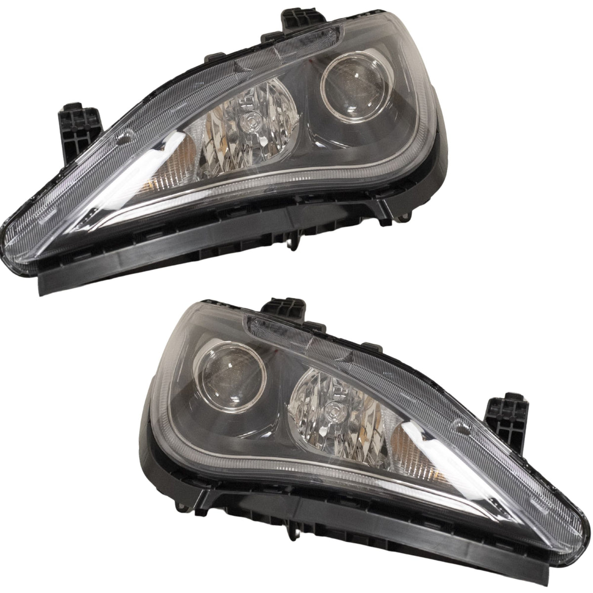 HID Headlight for 2017-2020 Pacifica Quad w/ Black Bezel-DRL-HID Kit 68370847AD Set CH2502319