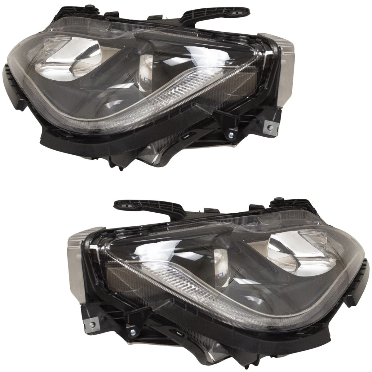 HID Headlight for 2017-2020 Pacifica Quad w/ Black Bezel-DRL-HID Kit 68370847AD Set CH2502319