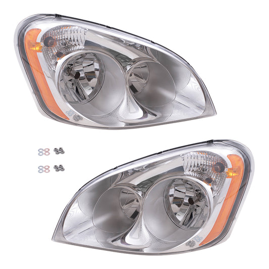 Headlight for 2008-2017 Cascadia w/o LED Lights A0651907006 Set
