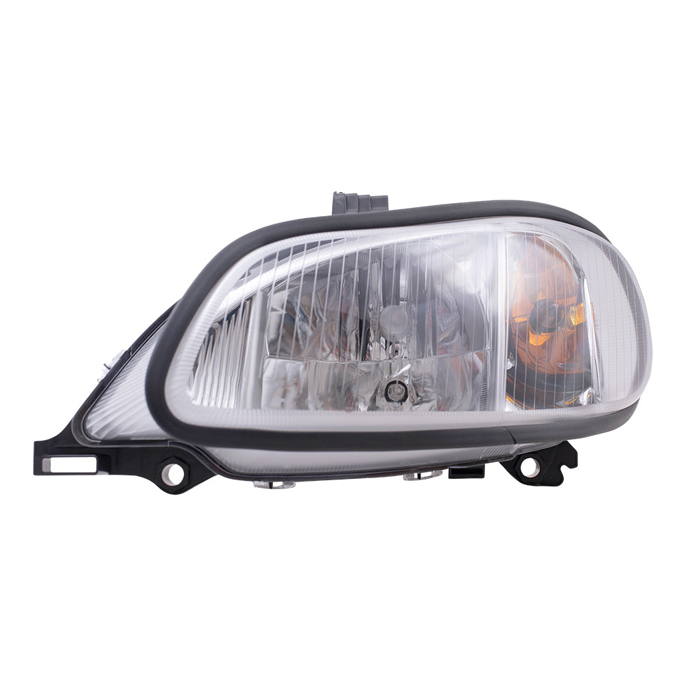 Brock Replacement Driver Halogen Headlight Lens Compatible with 2002-2019 M2 and 2004-2009 SAF-T-LINER C2 A06-75732-004