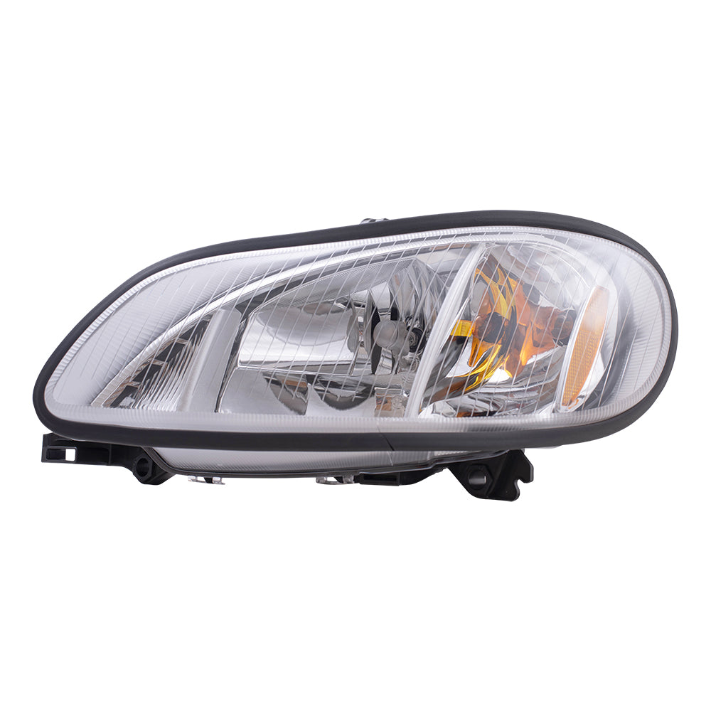Brock Replacement Driver Halogen Headlight Lens Compatible with 2002-2019 M2 and 2004-2009 SAF-T-LINER C2 A06-75732-004