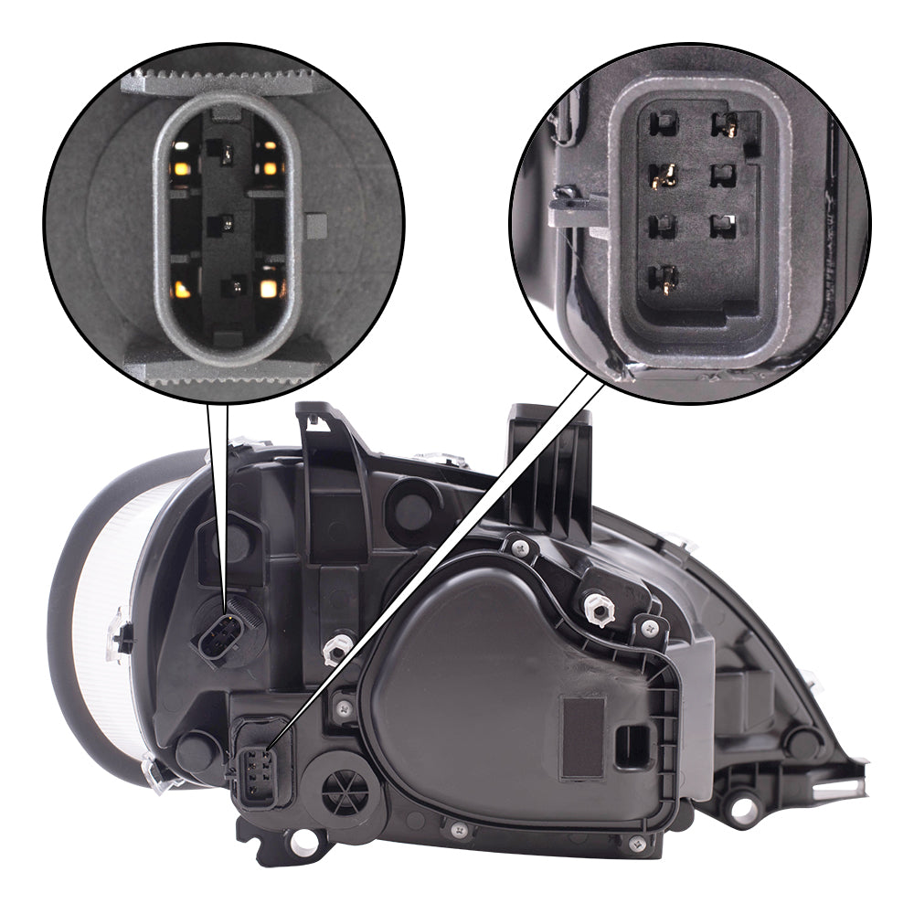 Brock Replacement Driver Halogen Headlight Lens Compatible with 2002-2019 M2 and 2004-2009 SAF-T-LINER C2 A06-75732-004