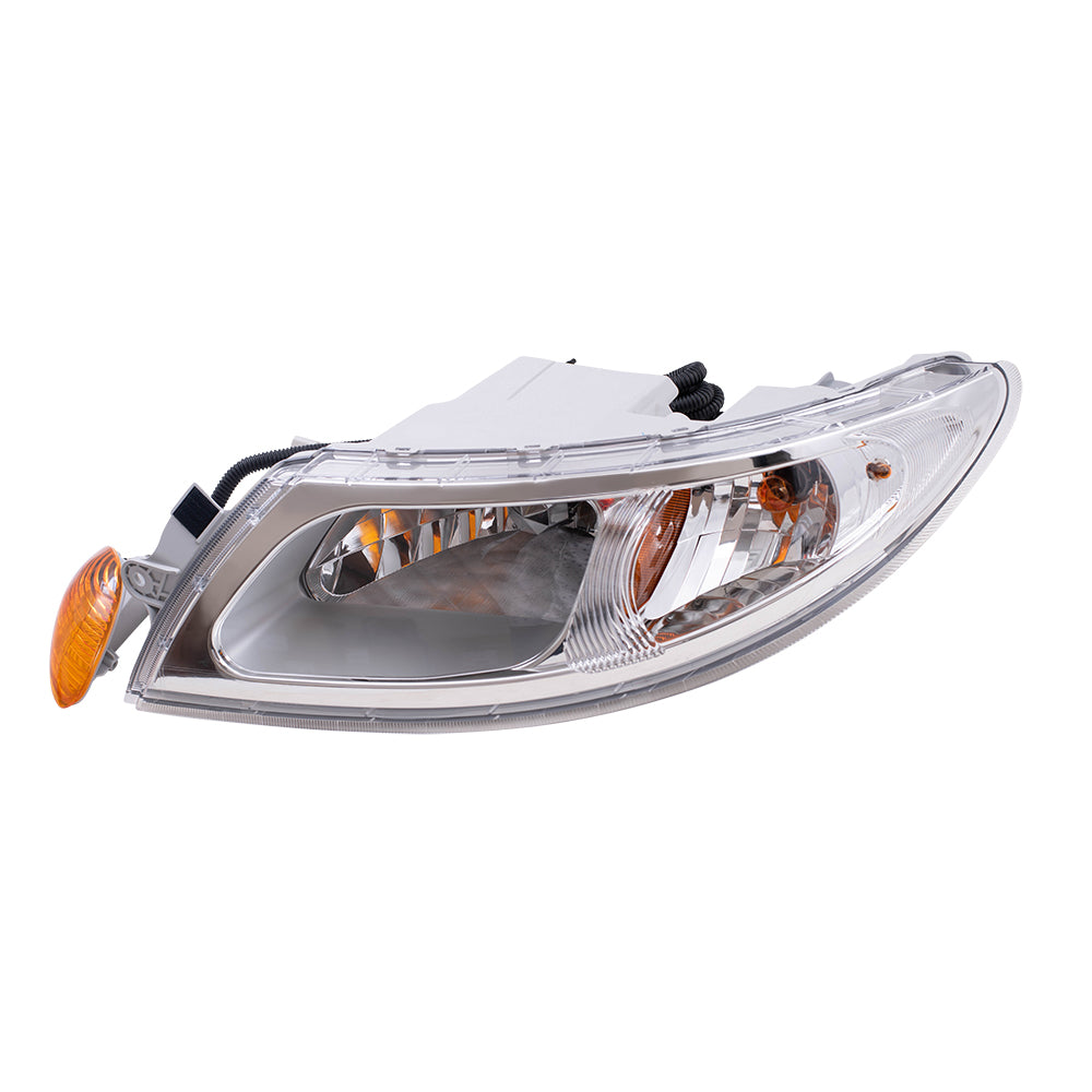 Brock Replacement Driver Halogen Headlight and Marker Light Compatible with 2008-2018 Durastar and Transtar 3574387C94 3574387C93