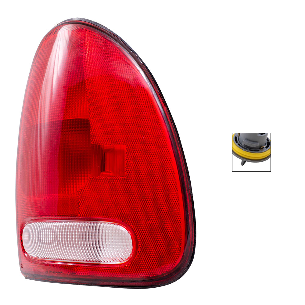 Brock Replacement Tail Lights W/Circuit Board & Tail Light Bulb Sockets W/O Bulbs 8 Piece Set Compatible with 96-00 Town & Country/Caravan/Grand Caravan/Voyager/Grand Voyager 98-03 Durango