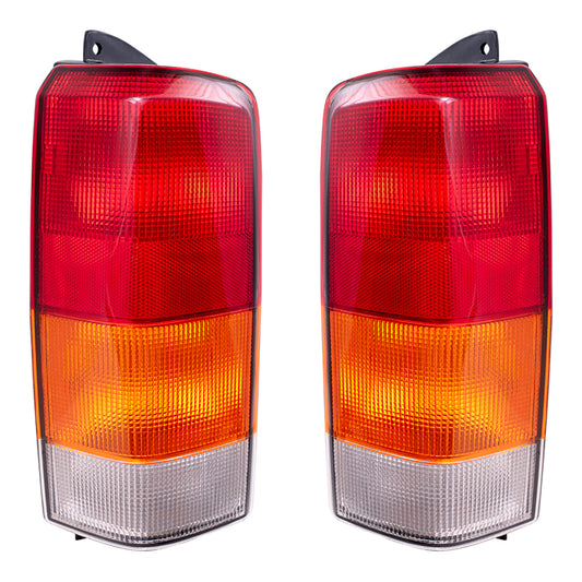 Brock Replacement Set Driver and Passenger Taillights Compatible with 1997-2001 Cherokee 4897399AA 4897398AA