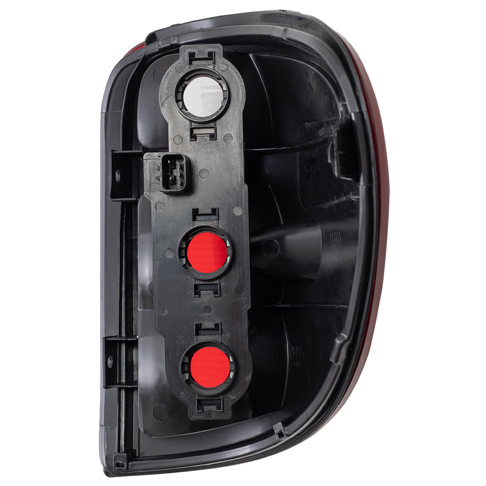 Brock Replacement Driver Taillight with Connector Plate Compatible with 2001-2003 Caravan Grand Caravan Voyager 4857601AH