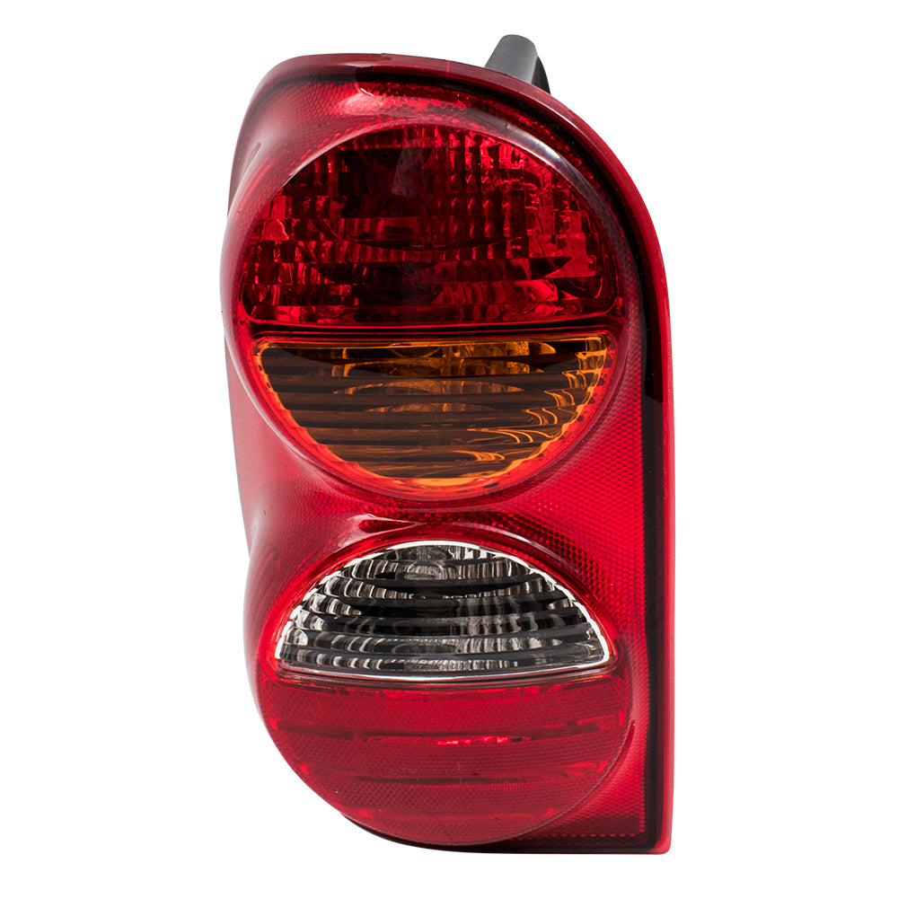 Brock Replacement Driver Tail Light with Harness and Bulb Sockets Compatible with 2002-2004 Liberty 55155829AH