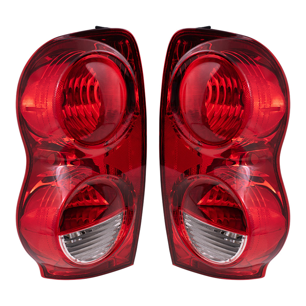 Brock Replacement Set Driver and Passenger Tail Lights Compatible with 2004-2009 Durango 5133169AI 5133168AI