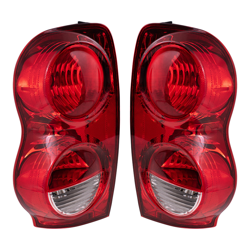 Brock Replacement Set Driver and Passenger Tail Lights Compatible with 2004-2009 Durango 5133169AI 5133168AI