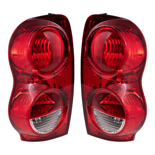 Brock Replacement Set Driver and Passenger Tail Lights Compatible with 2004-2009 Durango 5133169AI 5133168AI