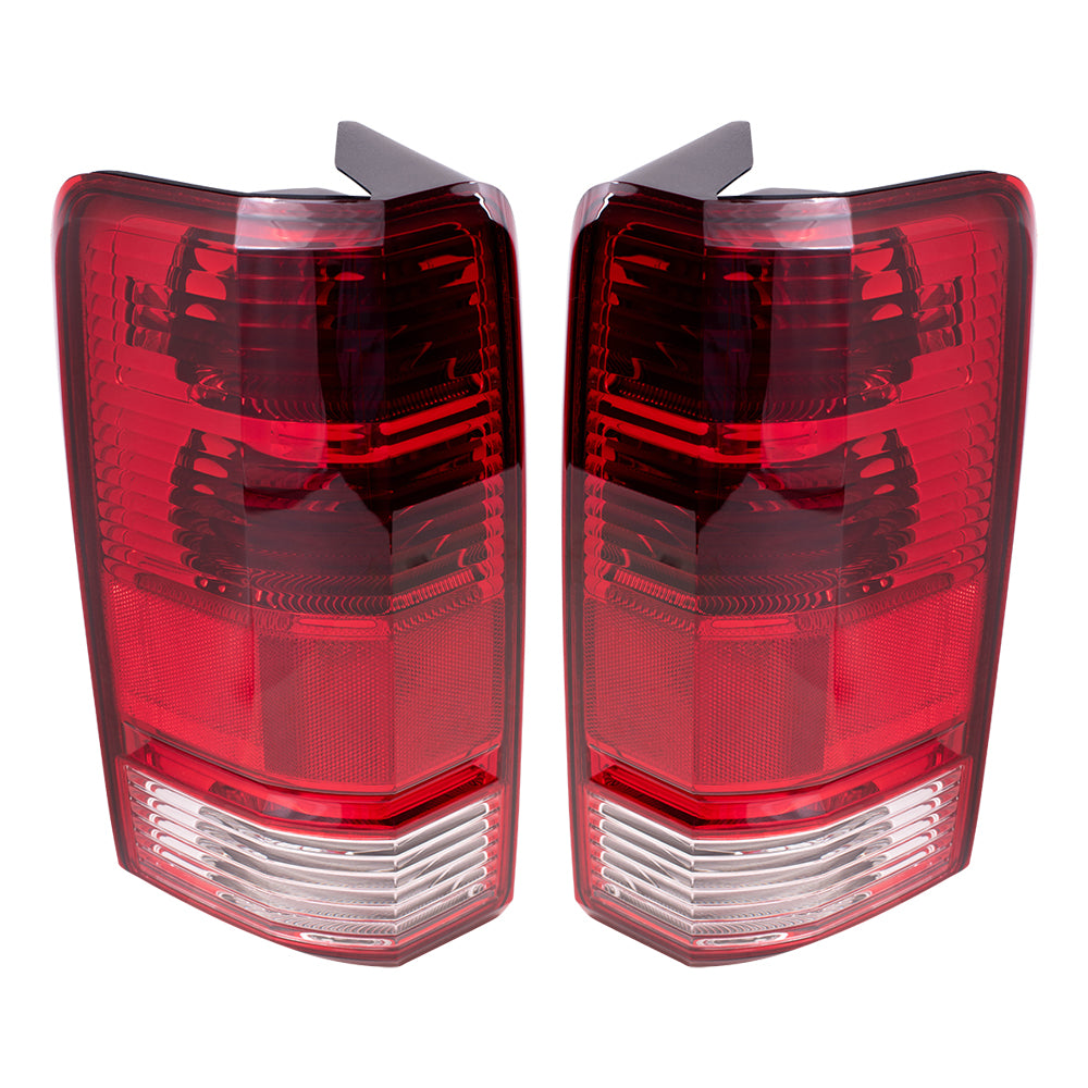 Brock Replacement Set Driver and Passenger Tail Lights Compatible with 2007-2011 Nitro 55157151AG 55157150AC