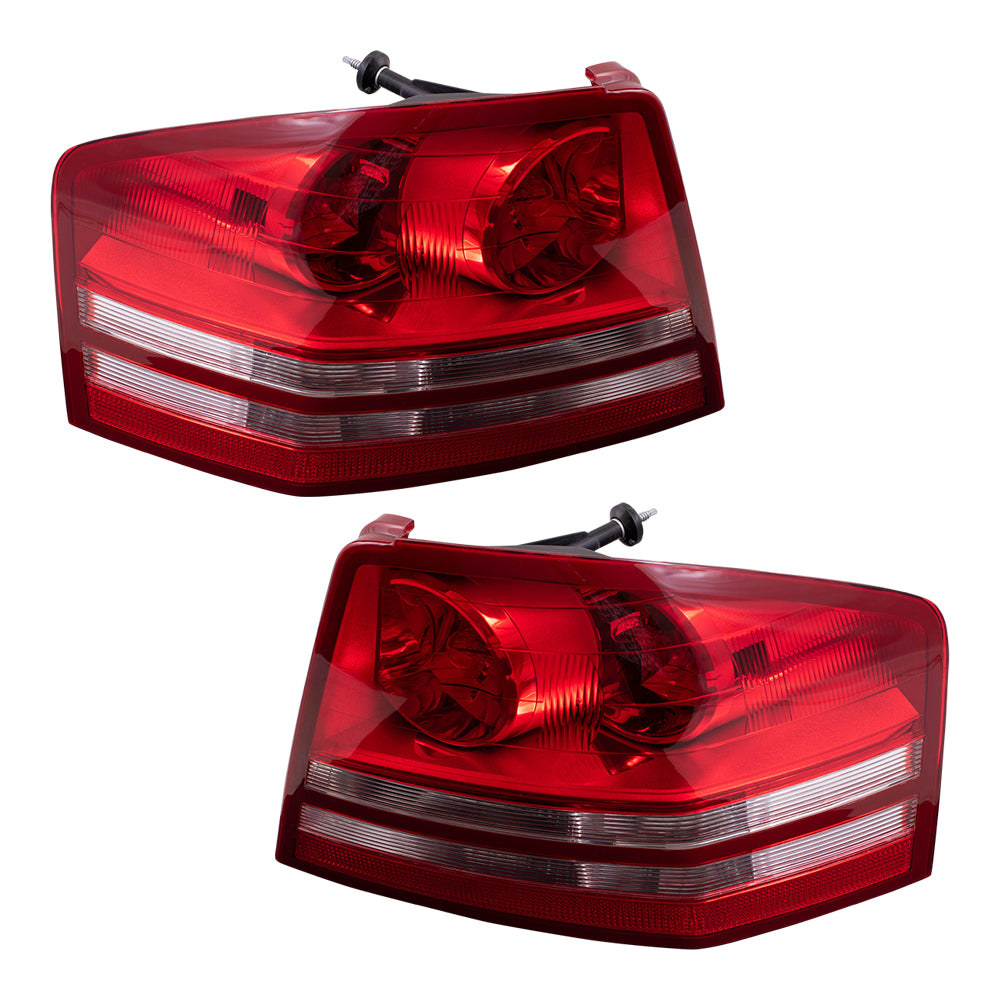 Brock Replacement Set Driver and Passenger Tail Lights Compatible with 2008-2010 Avenger 5303991AG 5303990AG