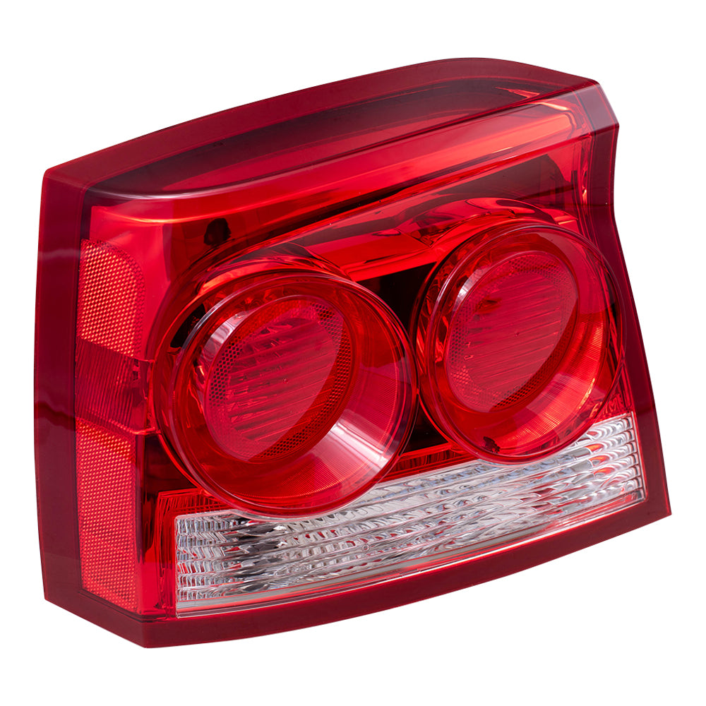 Brock Replacement Driver Tail Light Compatible with 2009-2010 Charger 4806449AD