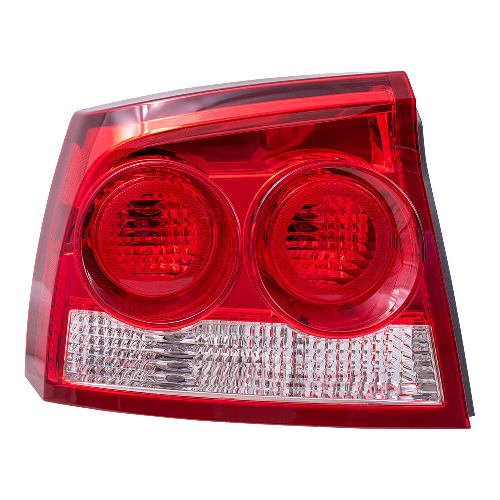 Brock Replacement Driver Tail Light Compatible with 2009-2010 Charger 4806449AD