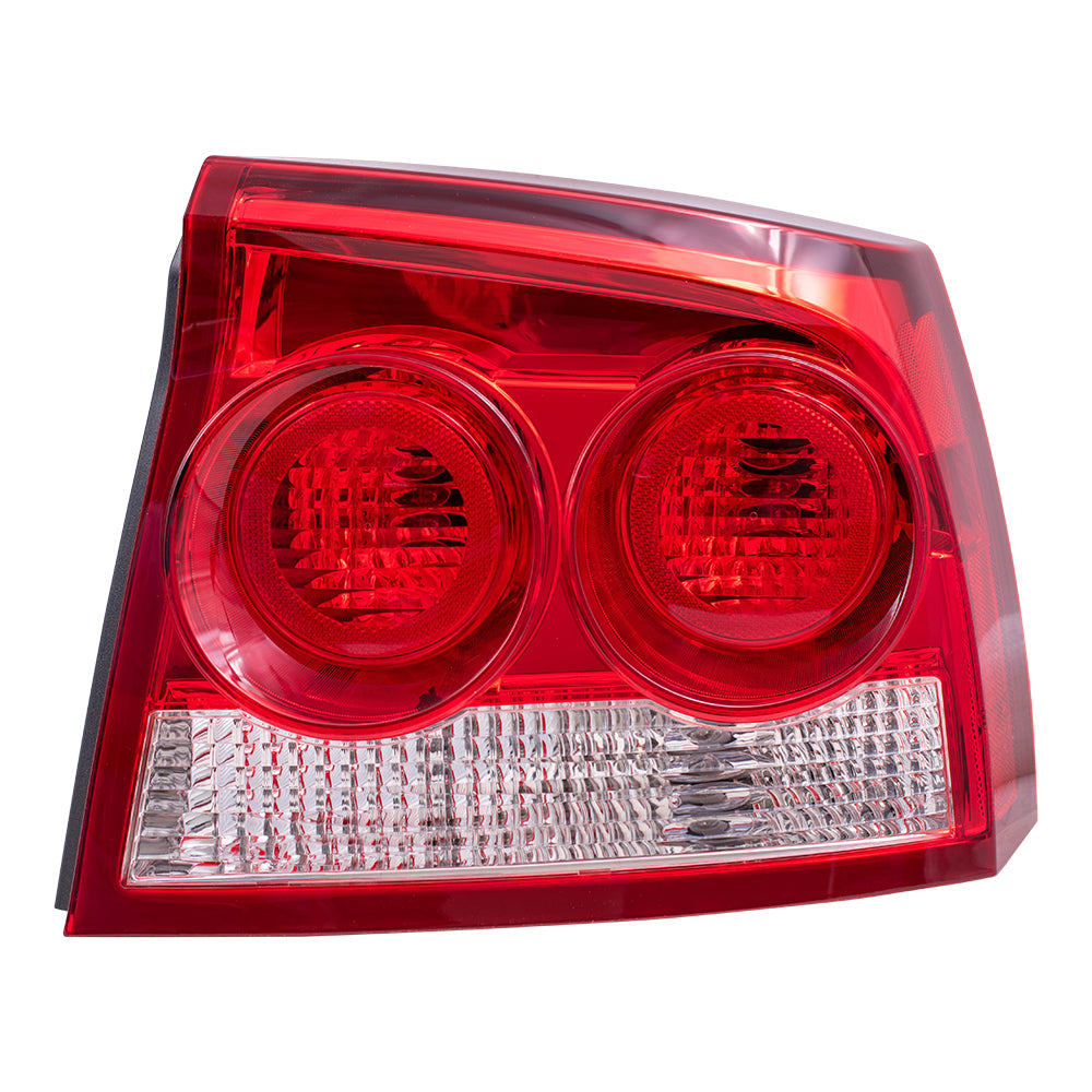 Brock Replacement Set Driver and Passenger Tail Light Compatible with 2009-2010 Charger 4806449AD 4806448AD
