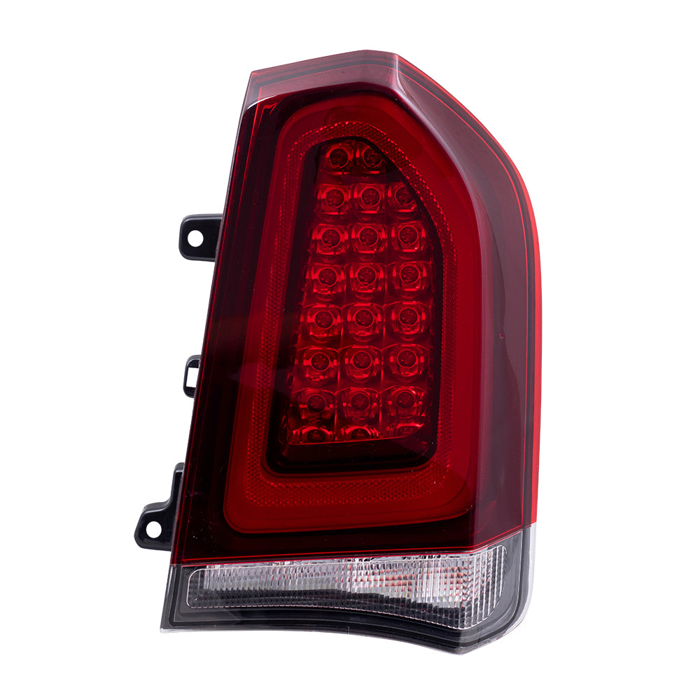Brock Replacement Set Driver and Passenger Tail Lights with Black Trim Compatible with 2015-2019 300