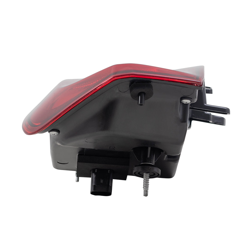 Brock Replacement Set Driver and Passenger Tail Lights with Black Trim Compatible with 2015-2019 300