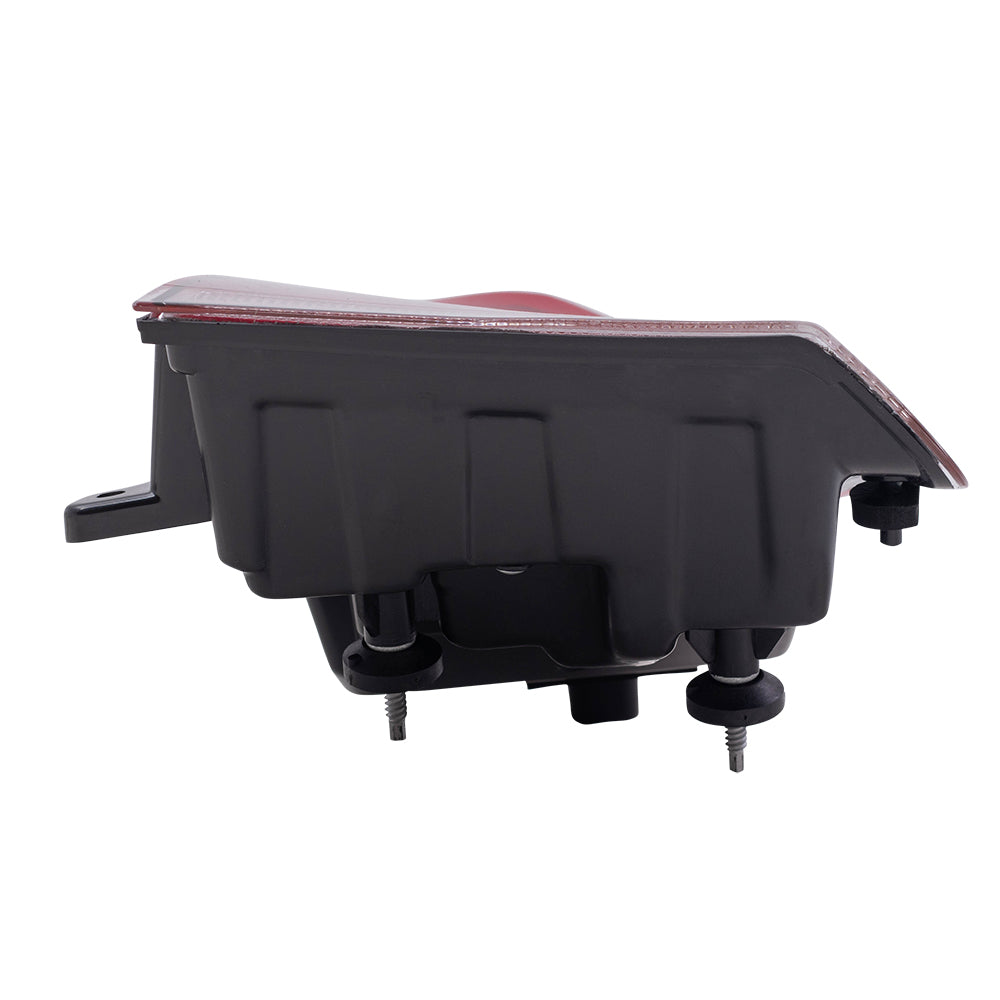 Brock Replacement Set Driver and Passenger Tail Lights with Black Trim Compatible with 2015-2019 300