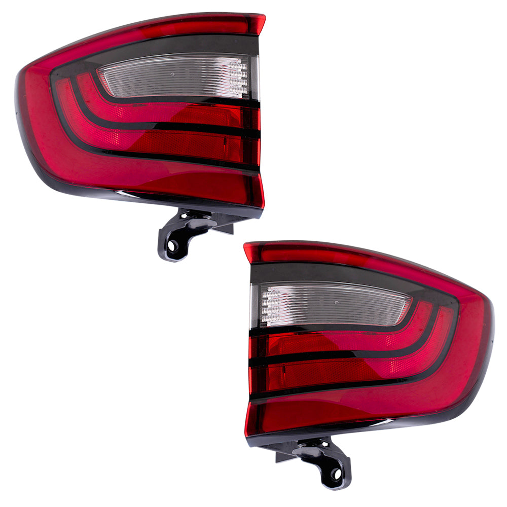 Brock Replacement Set Driver and Passenger Tail Lights Quarter Panel Mounted Compatible with 2014-2020 Durango