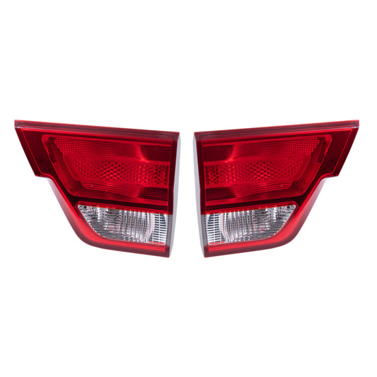 Brock Aftermarket Replacement Driver Left Passenger Right Combination Tail Light Assembly Set Liftgate Mounted Compatible With 2011-2013 Jeep Grand Cherokee