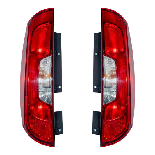 Brock 2222-0098LR Driver Left Passenger Right Combination Tail Light Assembly Set Compatible with 2014-2024 RAM ProMaster City