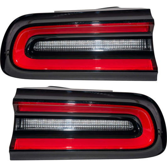 Brock Driver Left Passenger Right LED Combination Tail Light Assembly Set Compatible with 2015-2023 Dodge Challenger 2222-0099LR