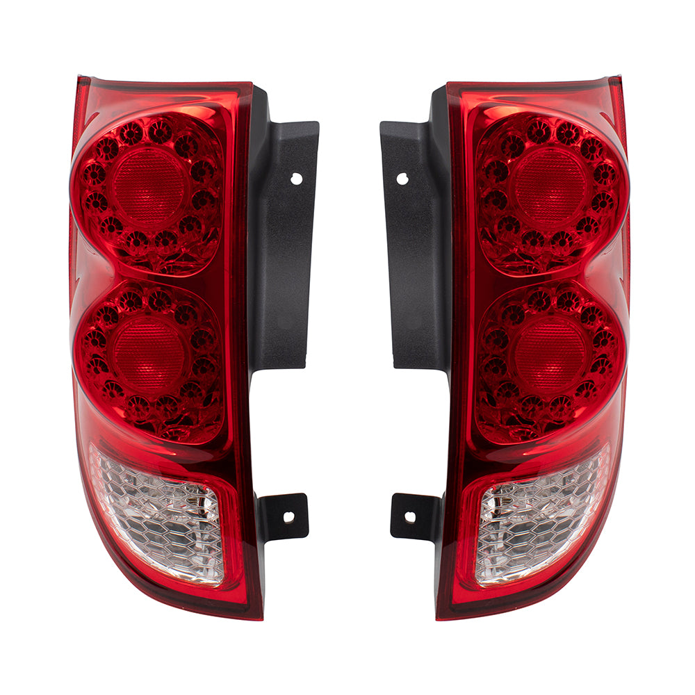 Brock Replacement Set Driver and Passenger Tail Lights Compatible with 2011-2018 Grand Caravan Van 5182535AD 5182534AD