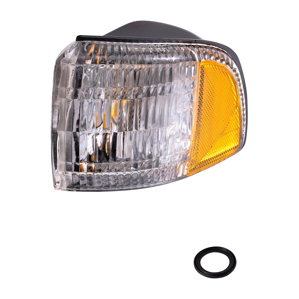 Brock Replacement Driver Park Signal Corner Marker Light Compatible with 1994-2002 Pickup Truck 55054773AD 55054773AB