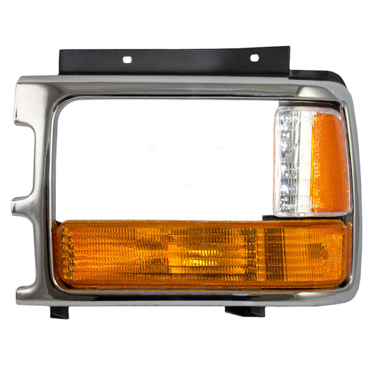Park/Signal/Side Marker for 1991-1996 Dakota Chrome Headlight Bezel w/ Aero Package for 56003351 Left CH2512153