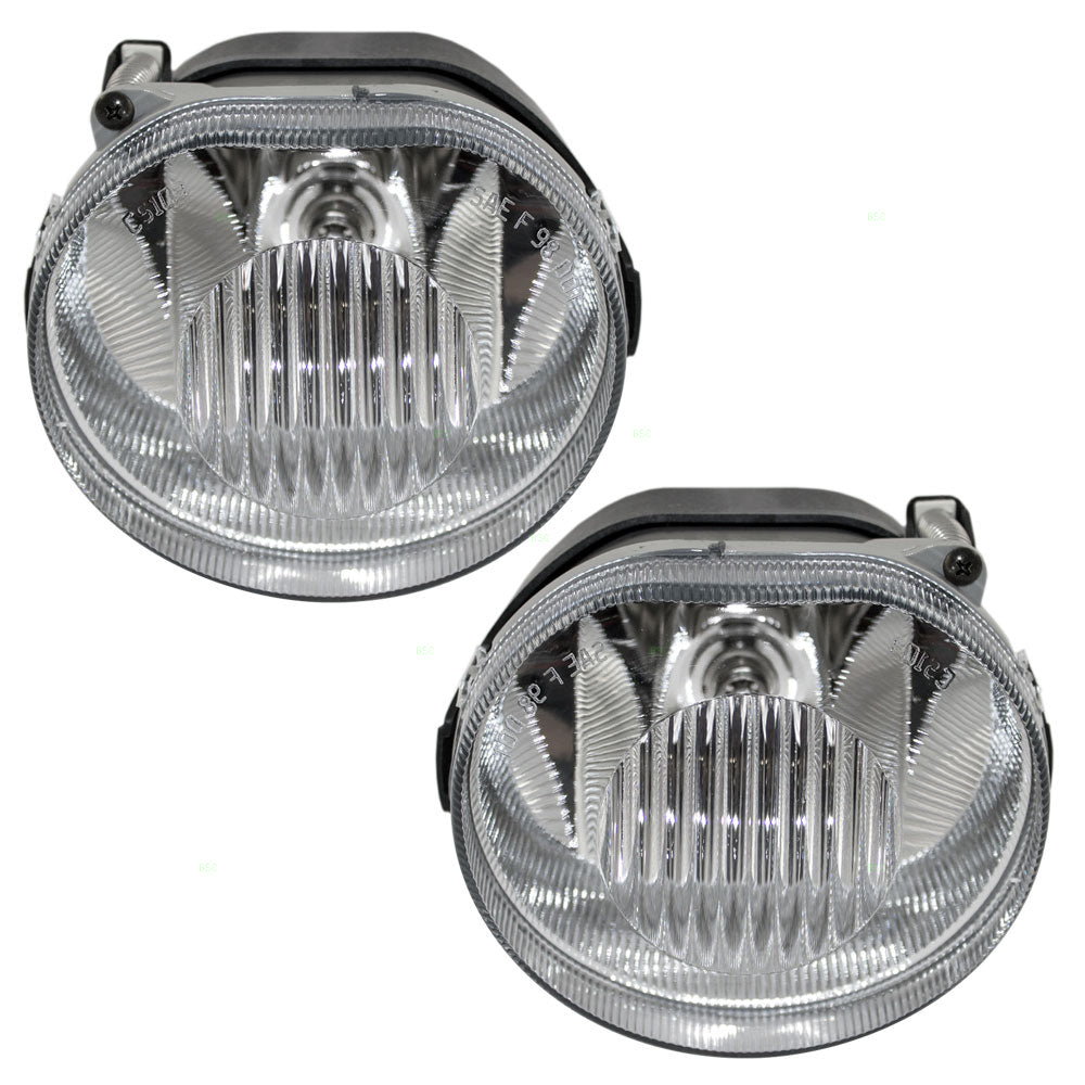Brock Replacement Set Driver and Passenger Pair Fog Lights Compatible with 2002-2004 Liberty 5083895AA 5083896AA
