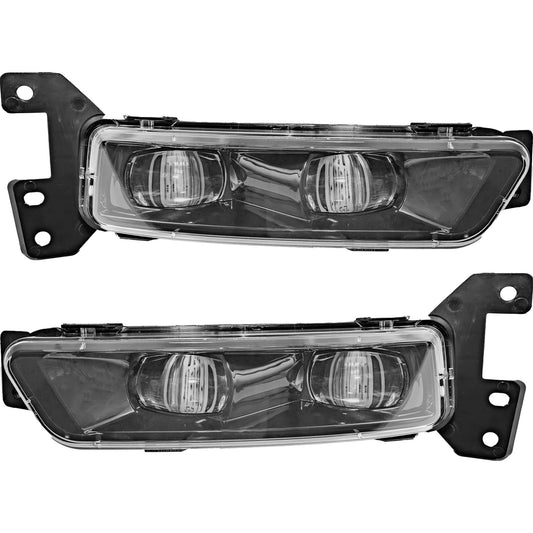 Brock 2225-0079LR Driver Side Left Passenger Side Right LED Fog Light Assembly Set Compatible with 2014-2023 Dodge Durango 2017-2021 Jeep Grand Cherokee SRT 2022 Jeep Grand Cherokee WK