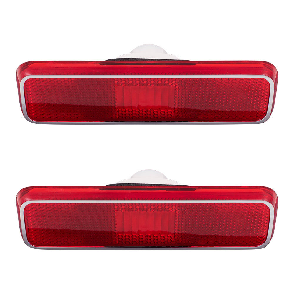 Brock Replacement Set Rear Signal Side Marker Lights Pair Compatible with 1972-1974 Challenger Charger Barracuda 3587440