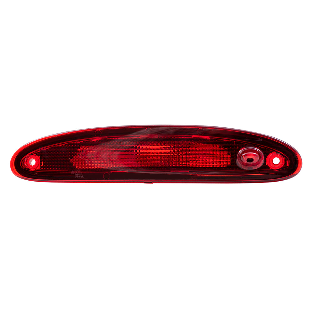Brock Replacement Rear Third 3rd Brake Light Lamp CHMSL Center High Mount Stop Light Lens Compatible with 2001-2007 Caravan Town & Country 4857214AB