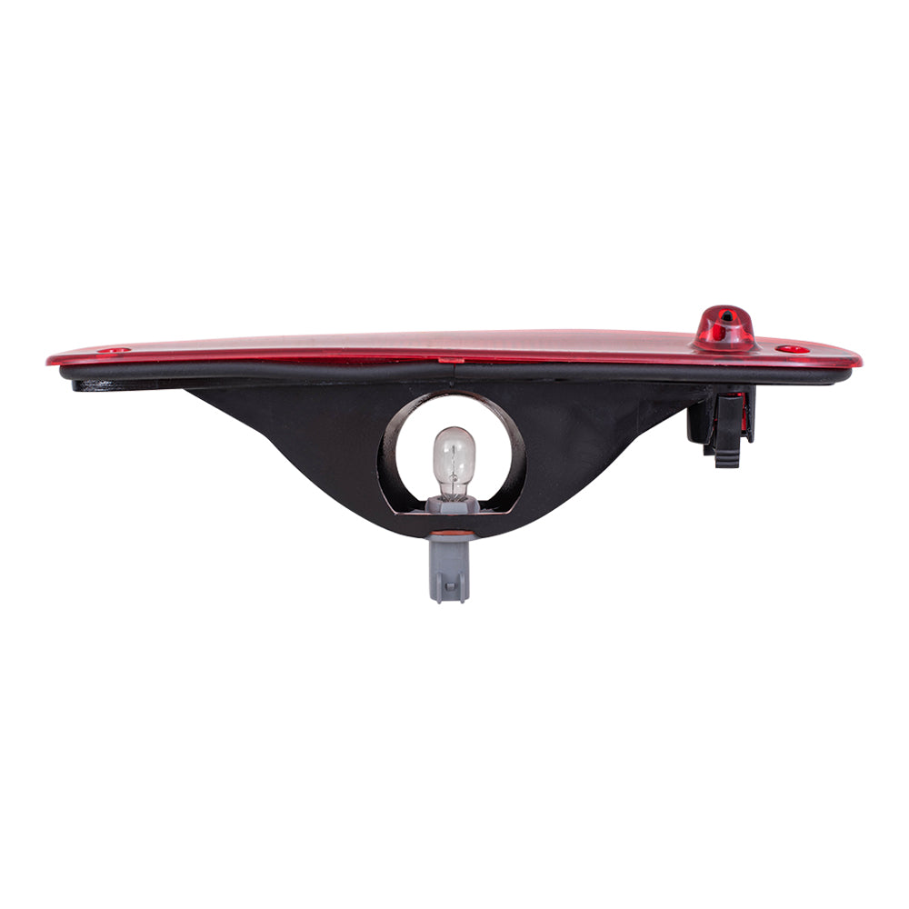 Brock Replacement Rear Third 3rd Brake Light Lamp CHMSL Center High Mount Stop Light Lens Compatible with 2001-2007 Caravan Town & Country 4857214AB