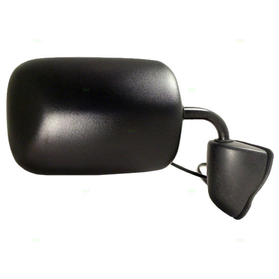 Replacement Passengers Power Side View Mirror Textured Black Low Mount Compatible with 1994 1995 1996 B-Series Van 55154698