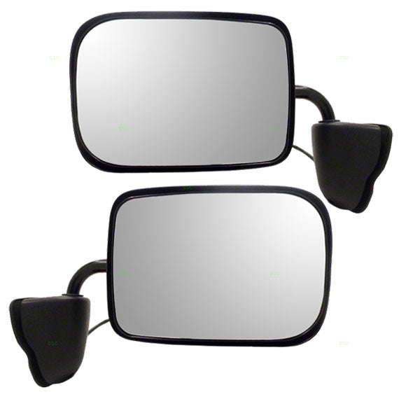 Replacement Driver and Passenger Power Side View Mirrors Textured Black Compatible with 1994 1995 1996 B Series Van 55154699 55154698