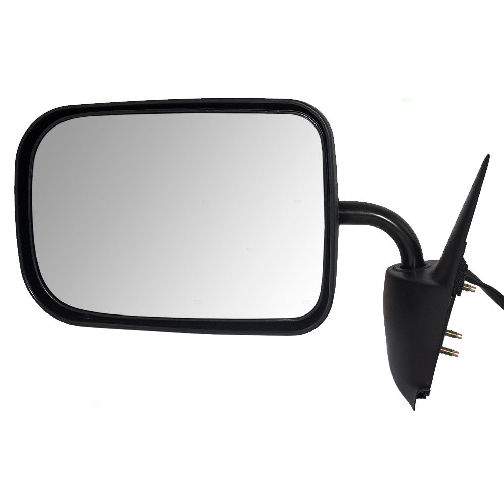 Brock Replacement Driver Side Power Mirror Textured Black Compatible with 1994-1997 1500/2500/3500