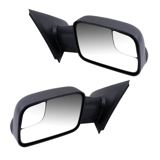 Power Mirror for 2002-2008 Ram 1500 7X10 Flip-Up Trailer Tow Package Original Arm Desi Heated Manual Fold for 2003-2009 Ram 2500 Set