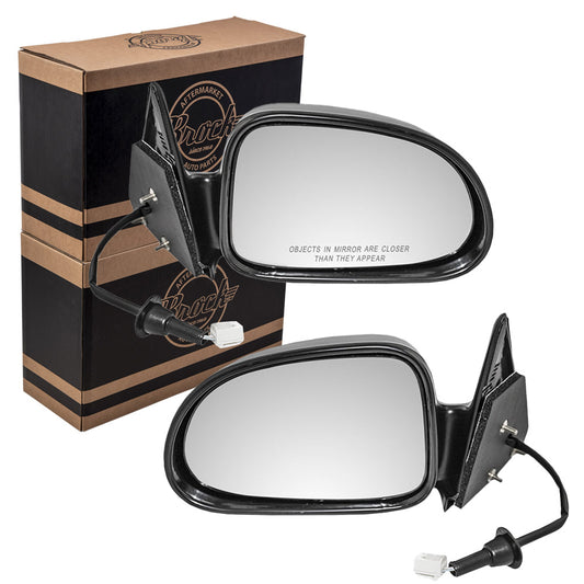 Replacement Set Driver and Passenger Power Side View Mirrors 5x7 Textured Compatible with 1997-2000 Dakota 1998-2000 Durango 55154843AE 55154842AB