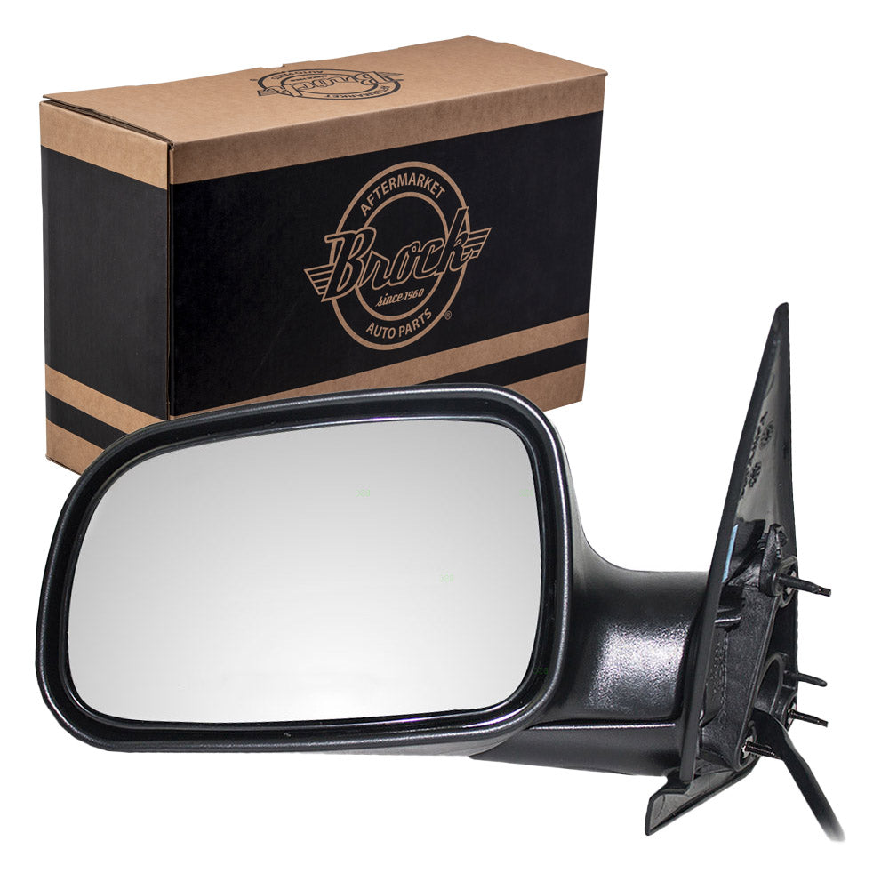 Brock Aftermarket Replacement Driver Left Power Mirror Textured Black without Heat Compatible with 1999-2004 Jeep Grand Cherokee