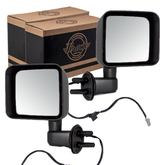 Power Mirror for 2011-2013 Wrangler Heated Manual Fold 5182175AB Set CH1320319