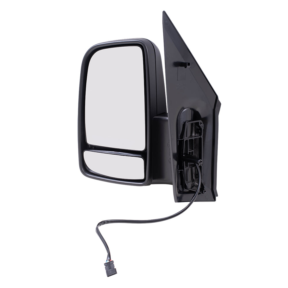 Brock Replacement Driver Side Standard Type Power Mirror Textured Black with Heat and Signal without Blind Spot Detection Compatible with 2006-2018 Sprinter