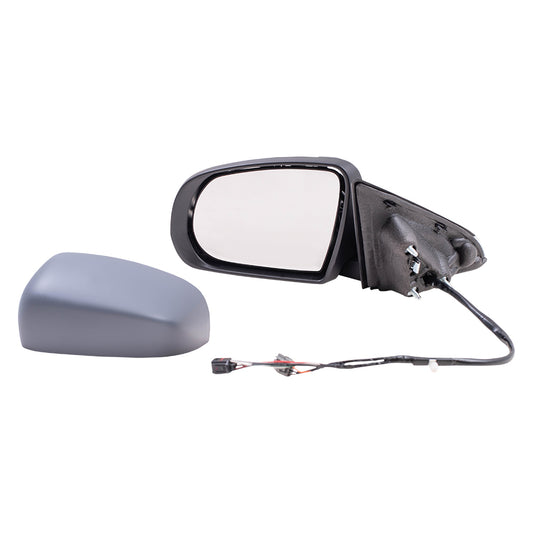Power Mirror for 2017-2022 Compass Paint To Match Gray Cover-Chrome Base Turn Signal Indicator Heated Manual Fold 68365145AA Left CH1320484
