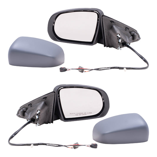 Power Mirror for 2017-2022 Compass Paint To Match Gray Cover-Chrome Base Turn Signal Indicator Heated Manual Fold 68365145AA Set CH1320484