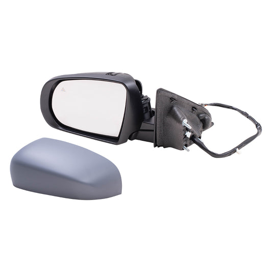 Power Mirror for 2017-2022 Compass Paint To Match Gray Cover-Chrome Base Blind Spot Detection Turn Signal Indicator Heated Manual Fold 68365147AA Left CH1320502