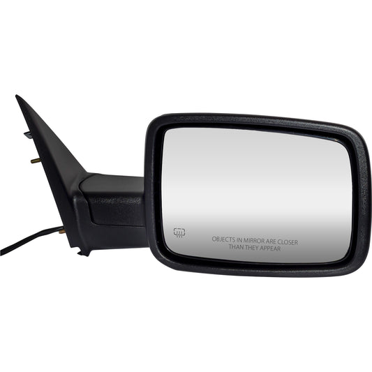Brock Passenger Side Right Mirror Textured Black Cover with Heat-Manual Folding Compatible With 2009-2010 Dodge RAM 1500/2500 2011-2012 RAM 1500/2500 Without Towing Package 2332-0025R