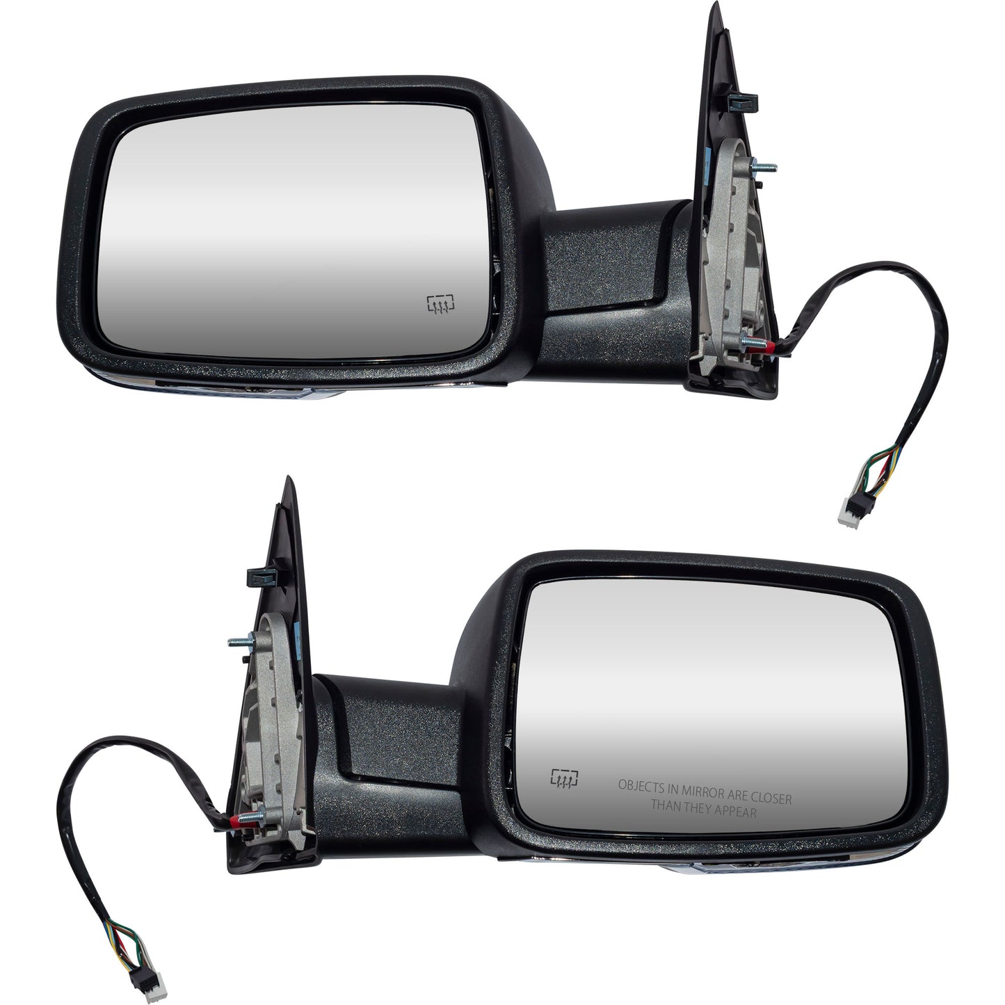Power Mirror for 2013 1500 Turn Signal Indicator Heated Manual Fold for 2013 2500 68096199AF Set CH1320356