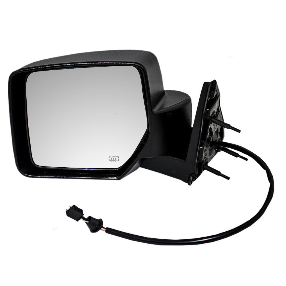 Replacement Driver Power Side View Mirror Heated Textured Compatible with 2007-2011 NItro with One-Touch 55157191AJ